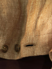 フレンチリネン無領ヘンリーネックシャツ