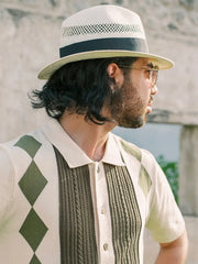 英式アイビーアーガイルニットポロ