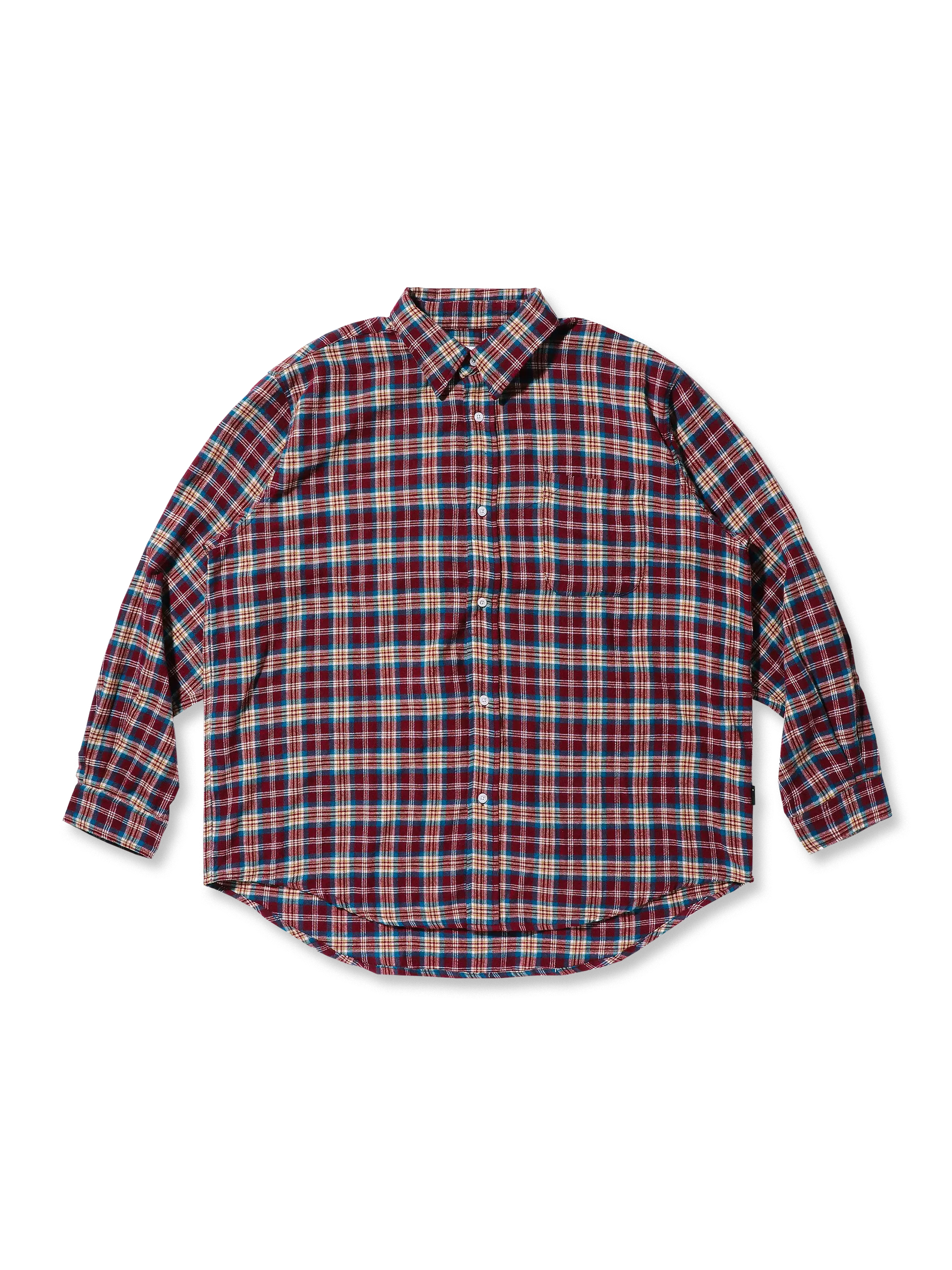 製品画像：フランネルチェックシャツ正面展示