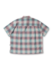 グラデーションチェック ワイドシルエット半袖シャツ