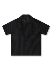 ホールガーメント麦穂柄オープンワークシャツ全体像