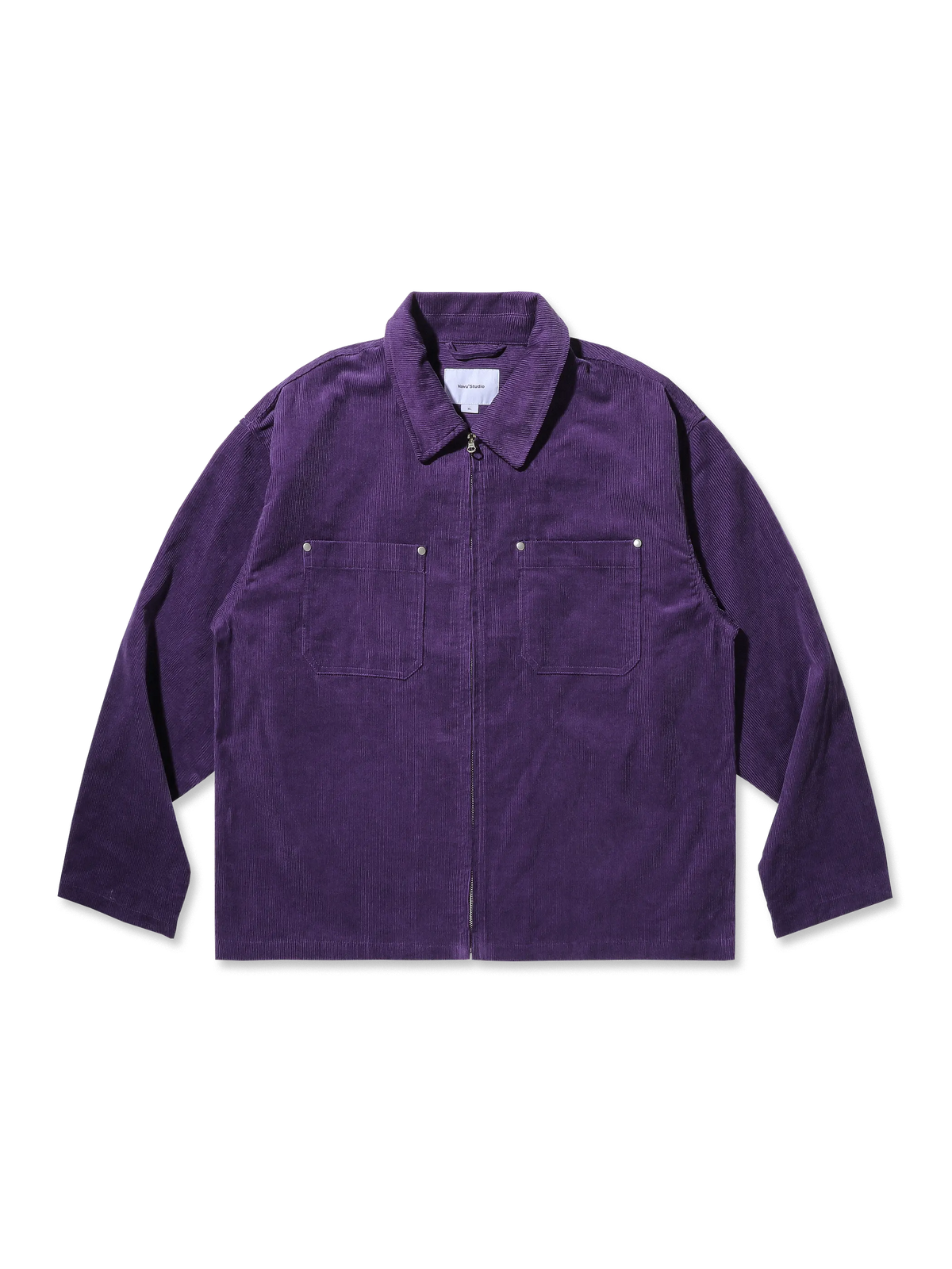 製品画像：純粋コットンスタッズポケットコーデュロイジャケット正面展示