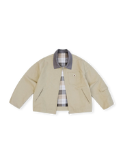 バーン風 コントラストキャンバスジャケット