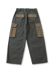 バイカラーワイドカーゴパンツ