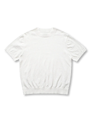 アオロンハイネックショートスリーブニットTシャツ ブラック 正面