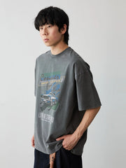 ヴィンテージウォッシュ カーグラフィックTシャツ