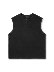 フロントから見たワッフル編みベスト