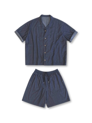  デニムキューバシャツ＆ショーツセット全体
