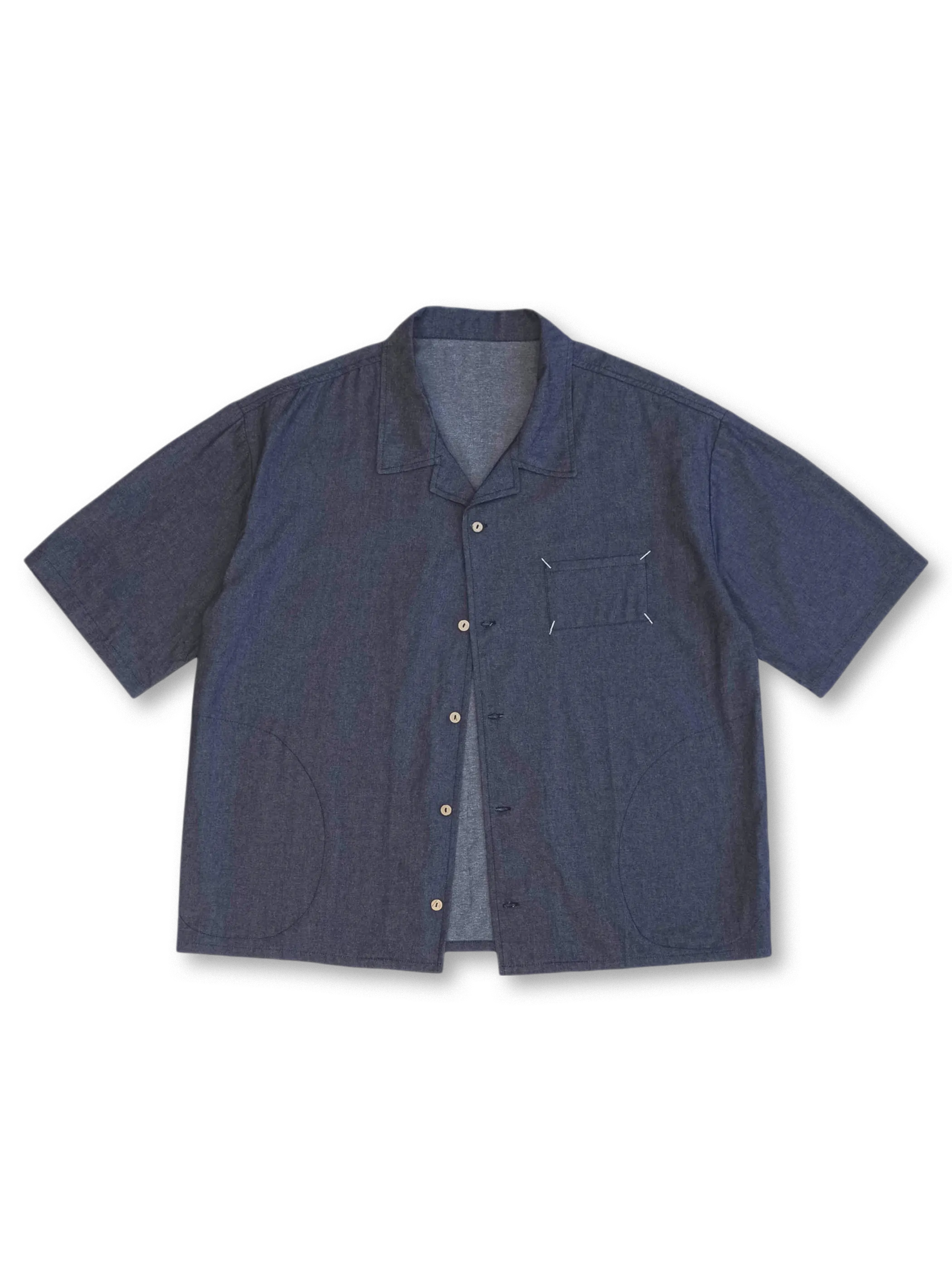  デニムキューバシャツ＆ショーツセット全体
