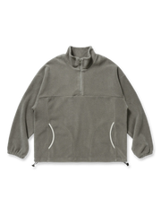 ハイネック半開襟フリーススウェット