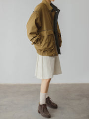 大きめポケット マスタード中綿ジャケット