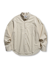 アメリカンレトロストライプ長袖シャツの全体画像
