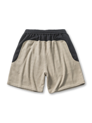 テクスチャーニット配色ショートパンツ正面
