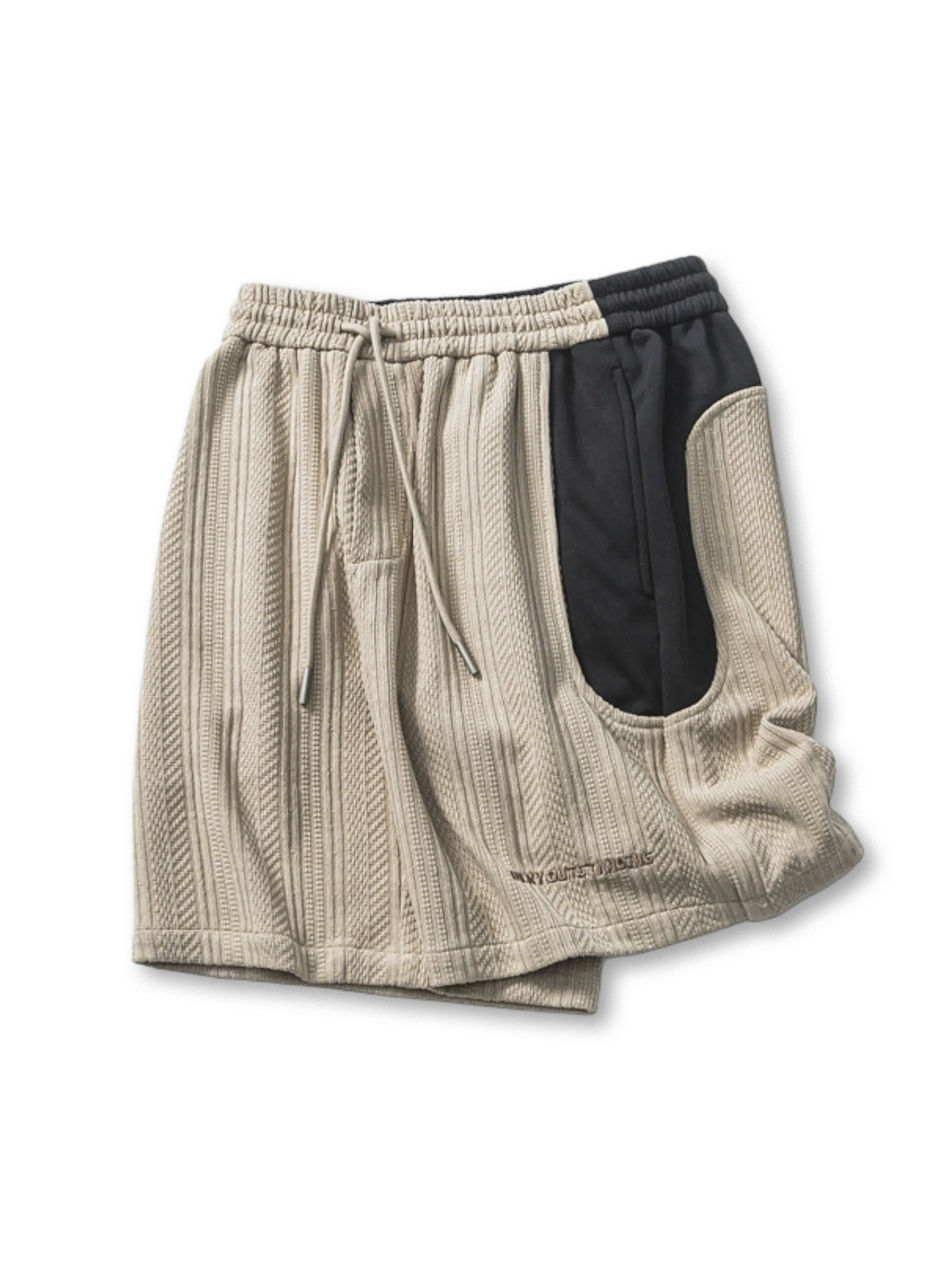 テクスチャーニット配色ショートパンツ正面
