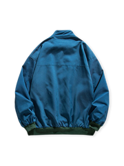 大きなポケット付き スタンドカラー ワークジャケット