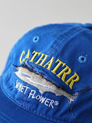 ツナ刺繍フラットブリムキャップ