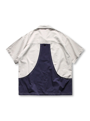 アールカーブ パネル切り替え 半袖シャツ