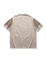 カラー切替パッチワークTシャツ