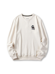 ワッペン付きクルーネックスウェット