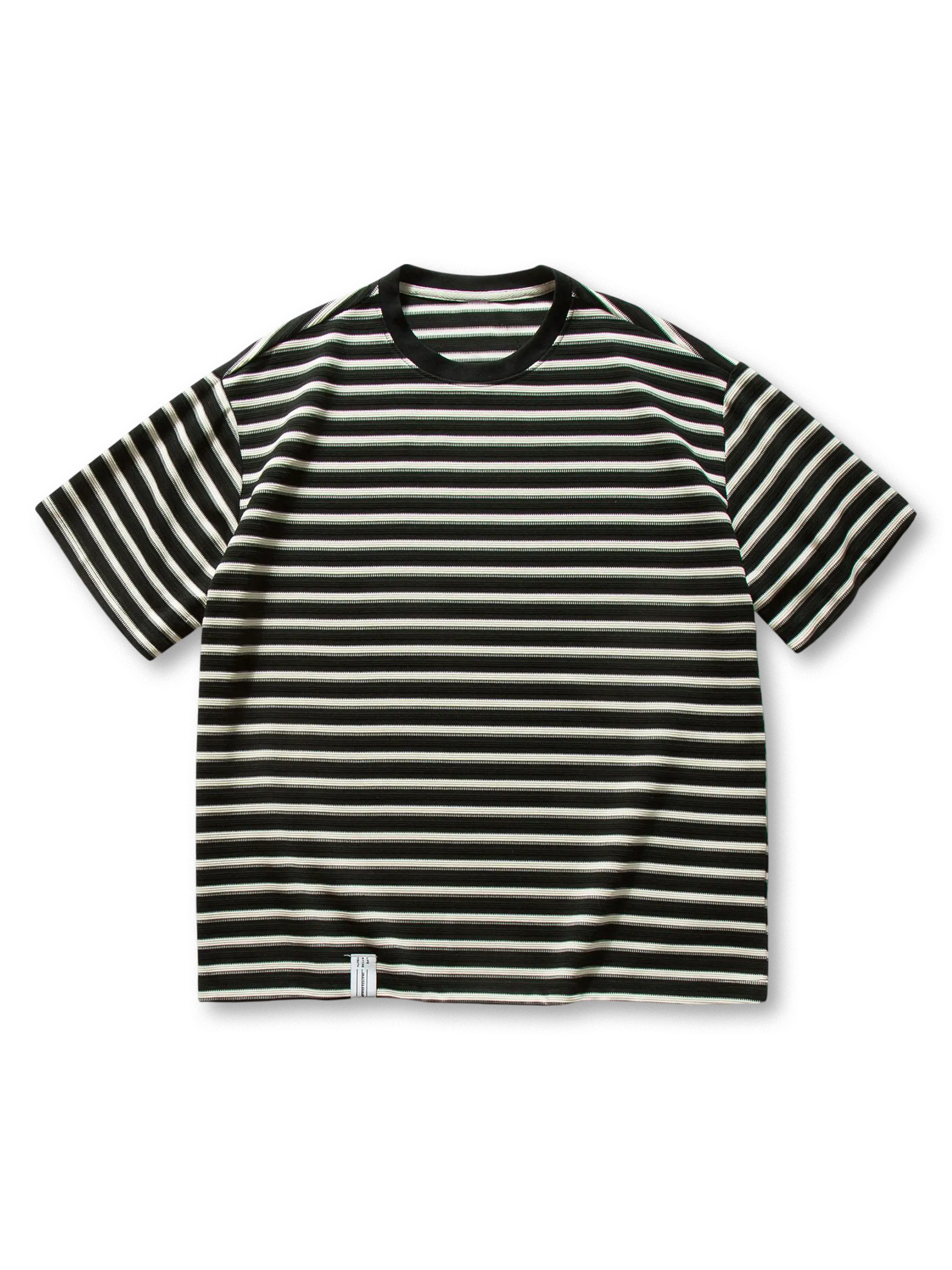 マルチカラーとモノトーンのボーダーTシャツ2色展開