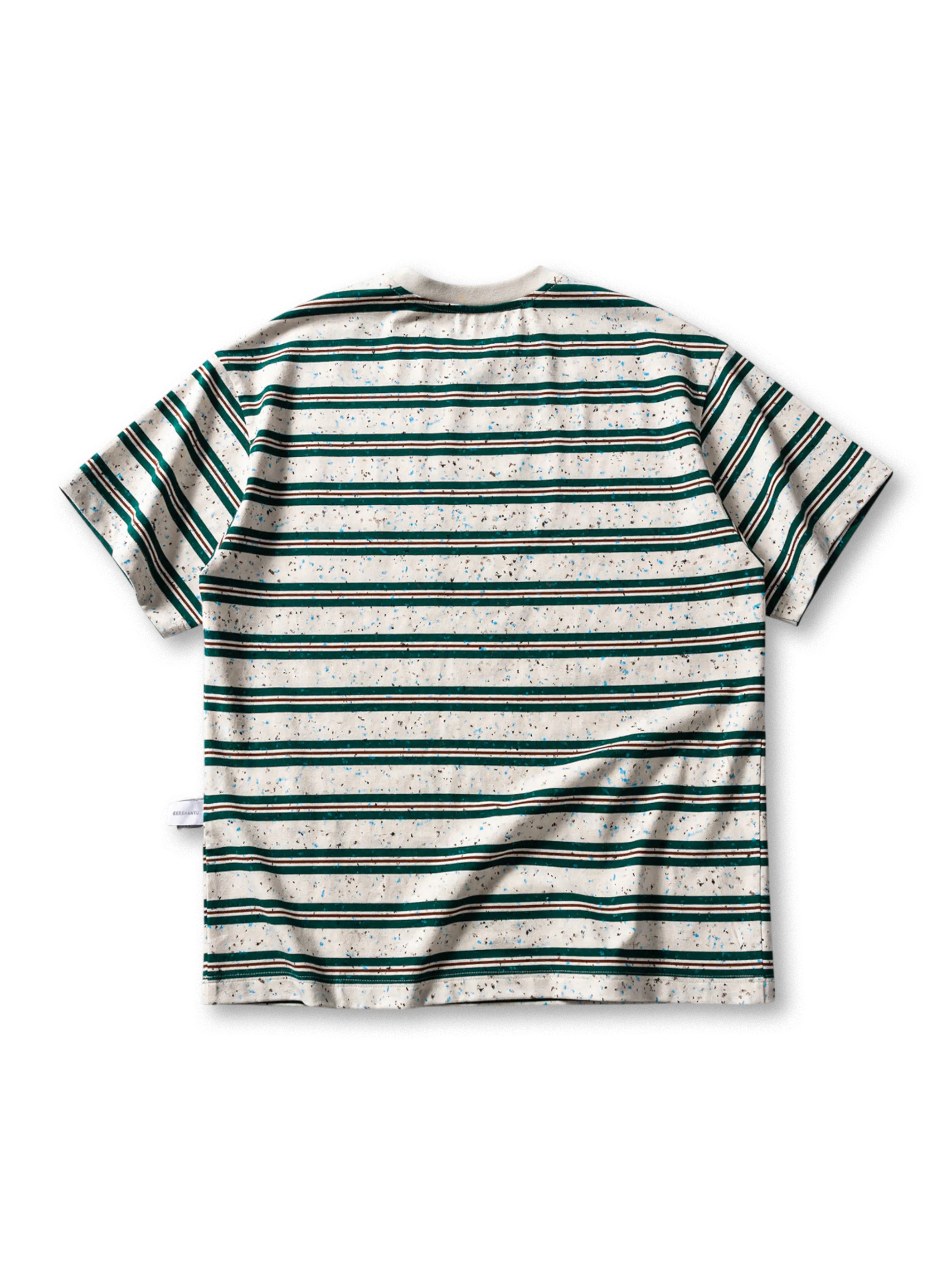 前面全体のヴィンテージペイントボーダーTシャツ
