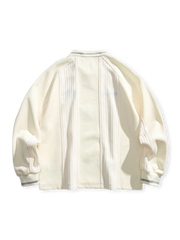 刺繍プリント襟付きスウェット