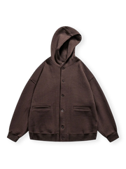 ワッフルチェック フーデッドジャケット