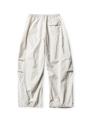 プリーツ加工ナイロン ワイドパンツ