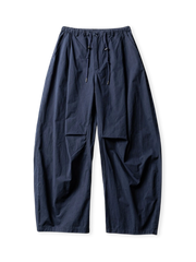 プリーツ加工ナイロン ワイドパンツ