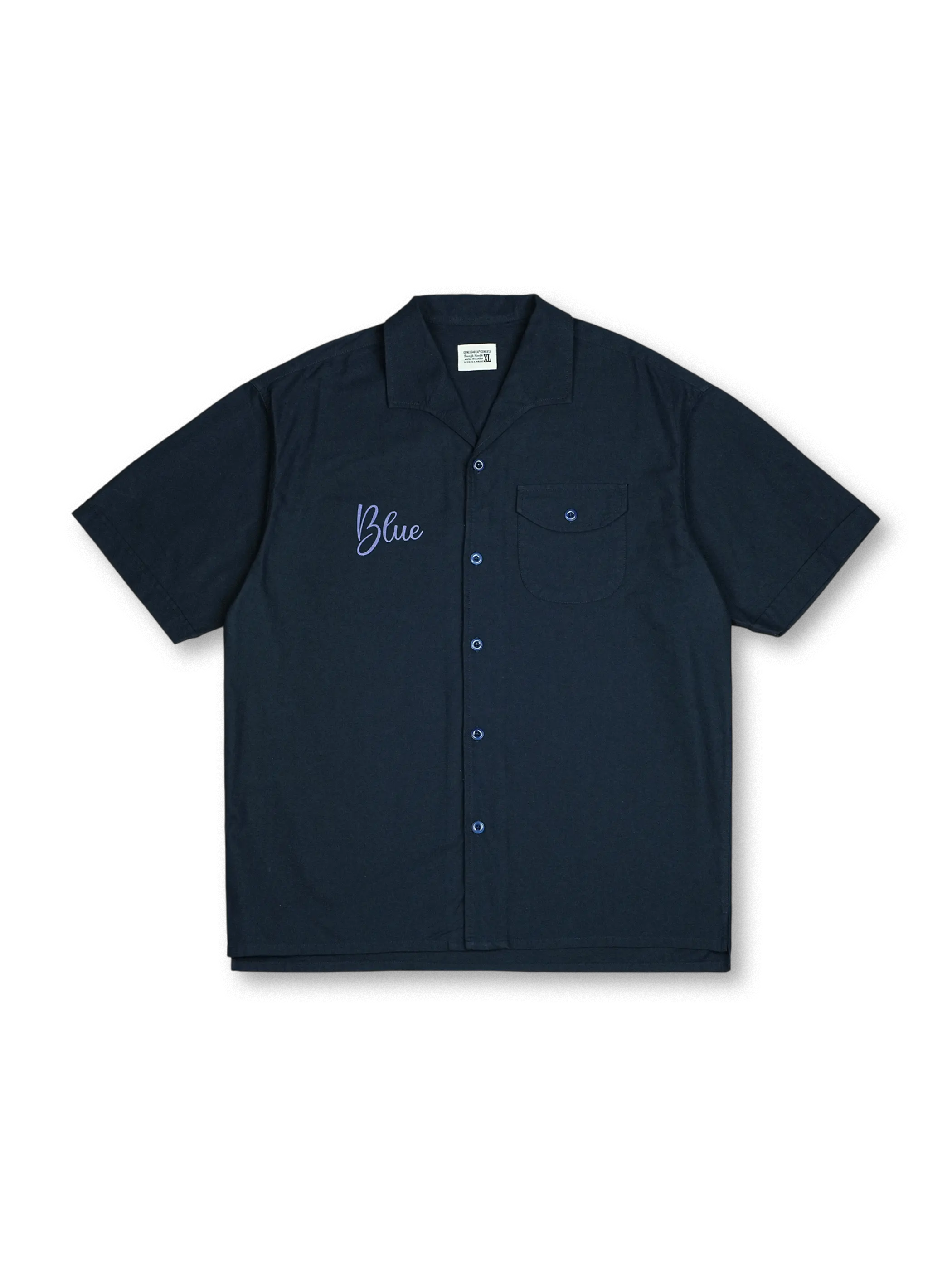 半袖キューバシャツ、胸ポケット付き