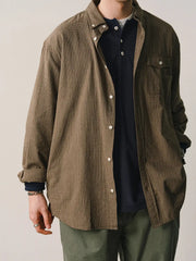 組み合わせポケット付きヴィンテージチェックシャツ