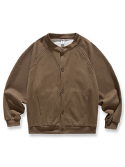 4色展開のワッフル織りカーディガンセーター全体図