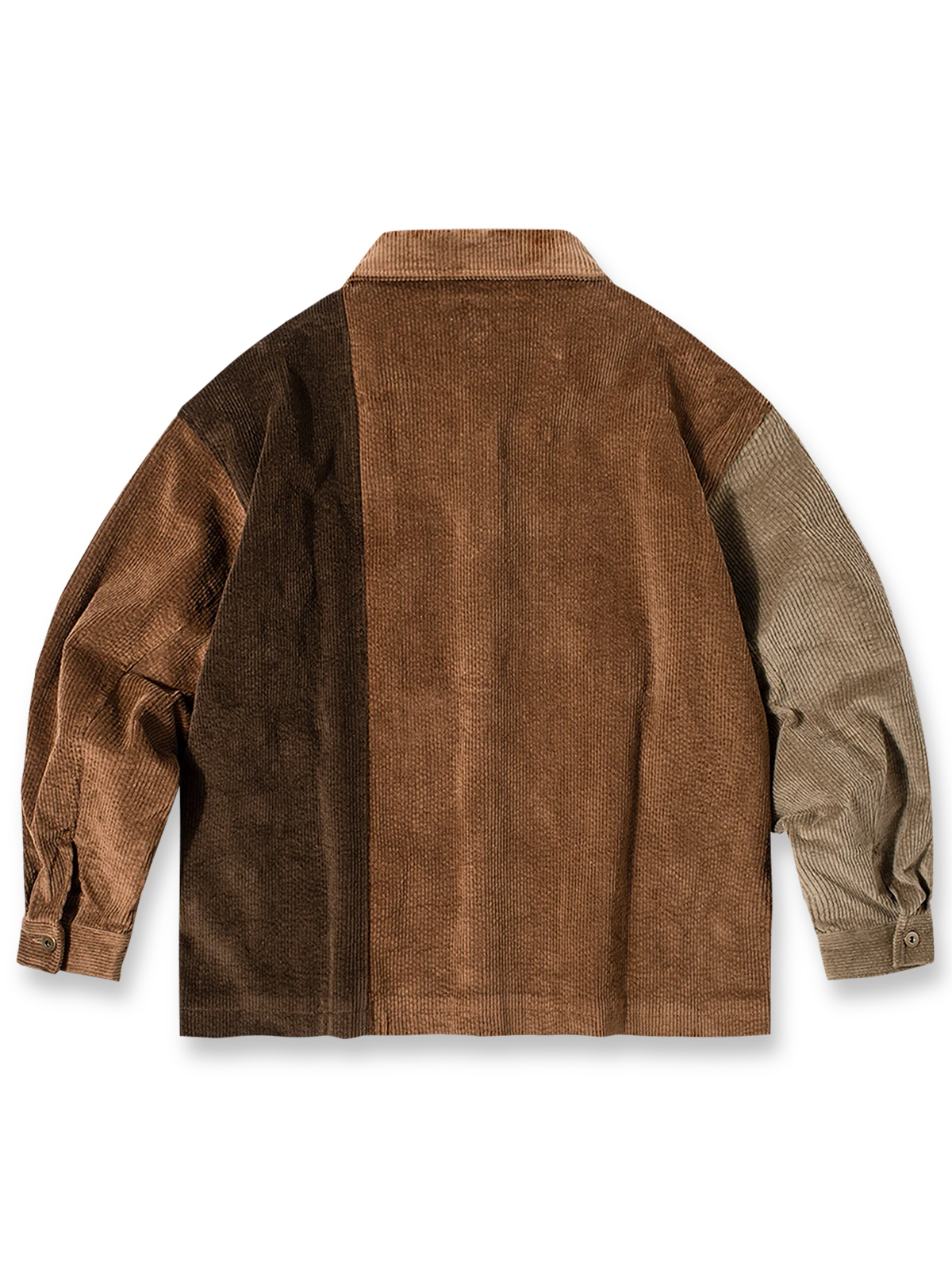 製品画像
パッチワークコーデュロイ襟付きジャケット、グラデーションカラーのパッチワークと胸元の刺繍ディテール、両サイドのポケットで実用性が増し、厚手の内側で秋冬に最適な暖かさを提供するジャケット

詳細画像
グラデーションパッチワークと刺繍ディテール、襟付きデザインで寒風を防ぐ、厚手の素材を使用した内側、冬の必需アイテムとして最適なデザイン