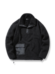 フリースハーフボタンスウェット