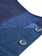 藍染刺子パッチワークベスト