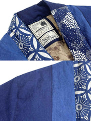 刺子プリント パッチワーク はんてん