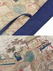 刺子プリント パッチワーク はんてん