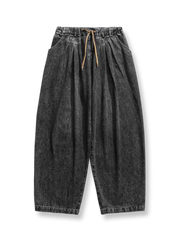 エイジングウォッシュ ハーレム デニムパンツ