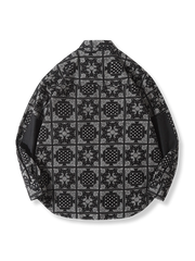 ペイズリー柄 ワークシャツ