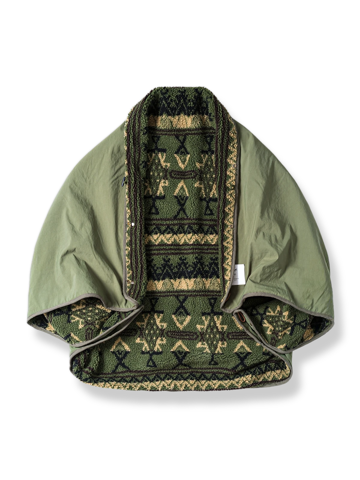 収納可能 フリースブランケットジャケット