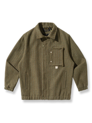 レトロ紳士アメリカンツイードダークストライプジャケット