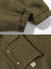 レトロ紳士アメリカンツイードダークストライプジャケット