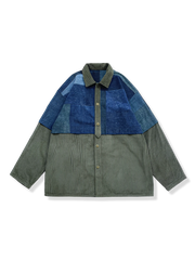 藍染・コーデュロイパッチワークジャケット