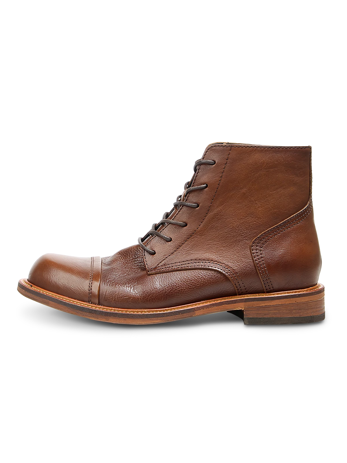 トップ牛革レザー ショートブーツ