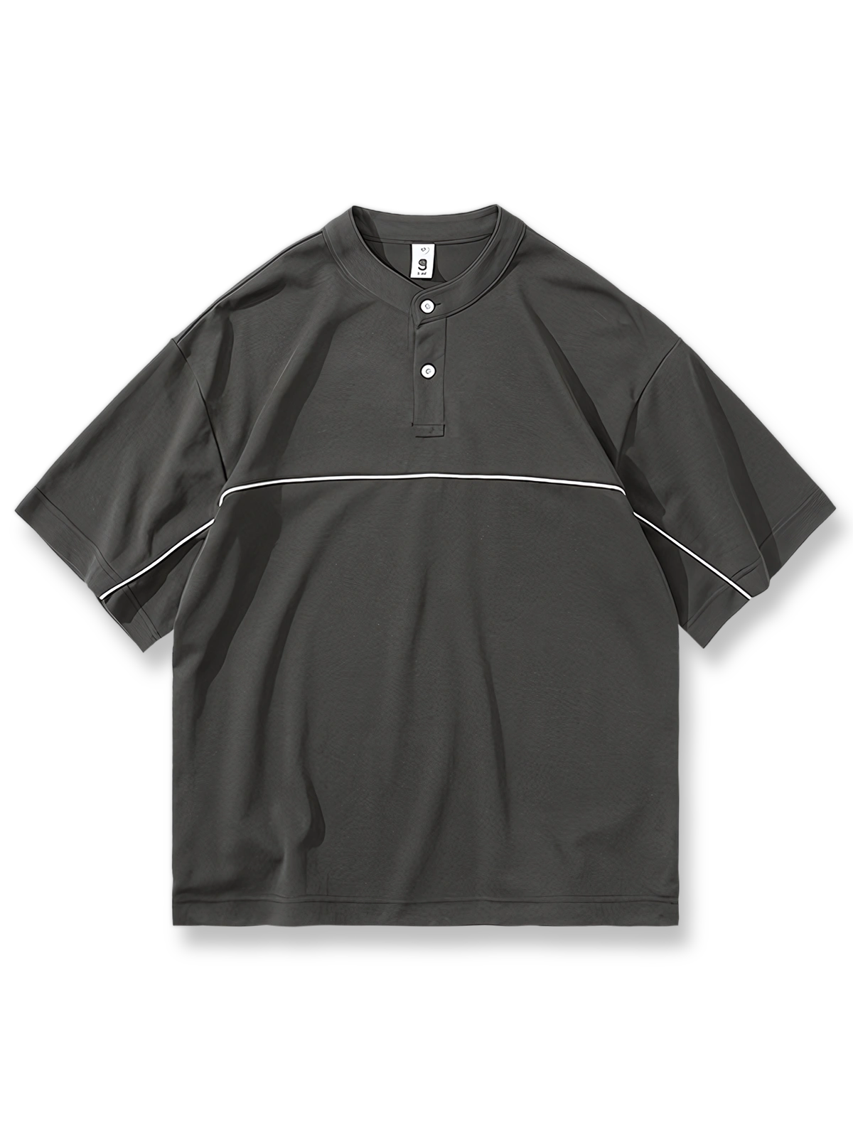 ヘンリーネックパネル半袖Tシャツ