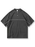 ヘンリーネックパネル半袖Tシャツ