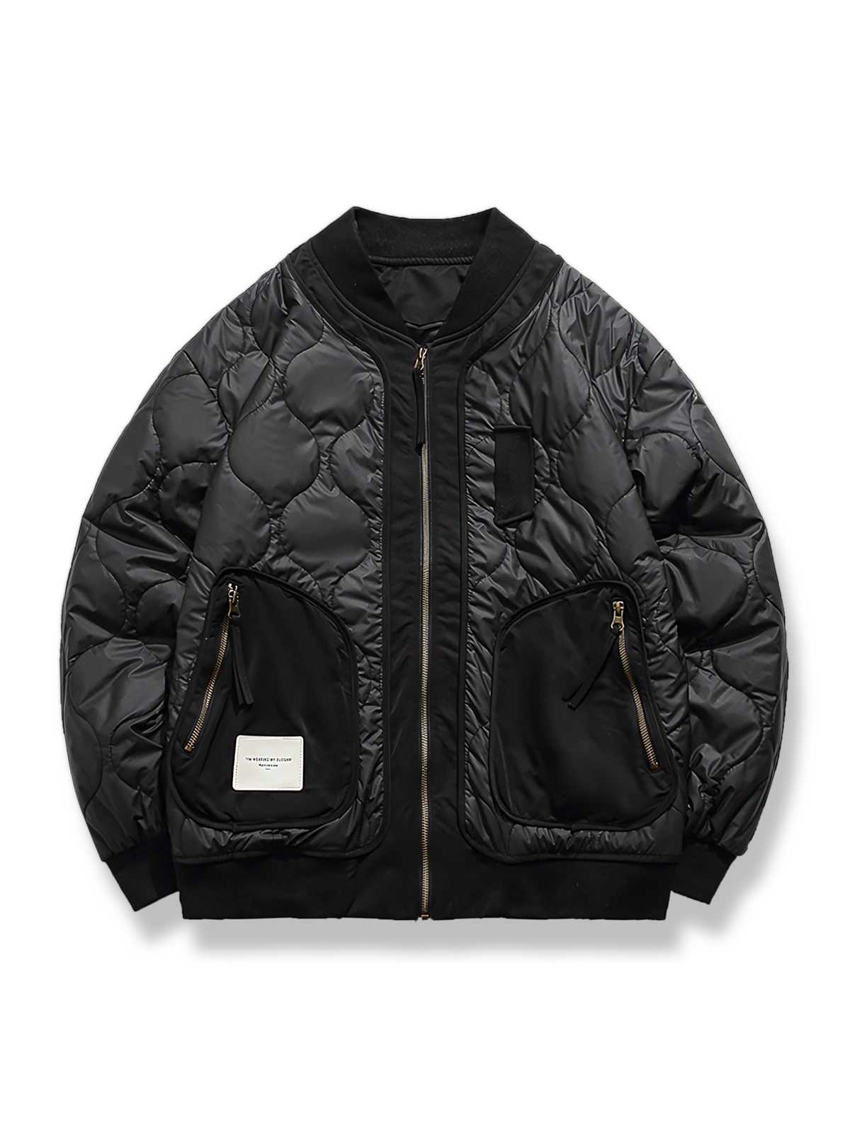異素材コンビ キルティング 中綿フライトジャケット