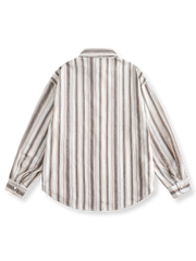 2色展開 ストライプ柄シャツ