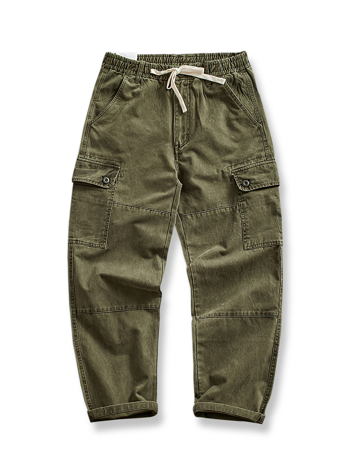 4色 ウエストゴム ワイドパンツ