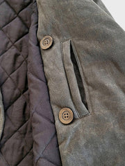 ワックス加工 ダブルブレストコート